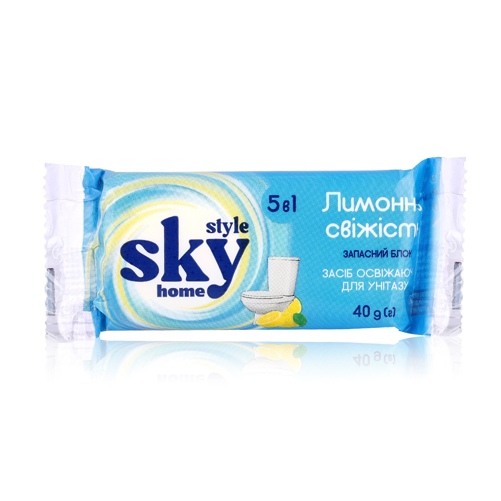 Змінний туалетний блок для туалету Sky Style Лимонна свіжість, 40 г